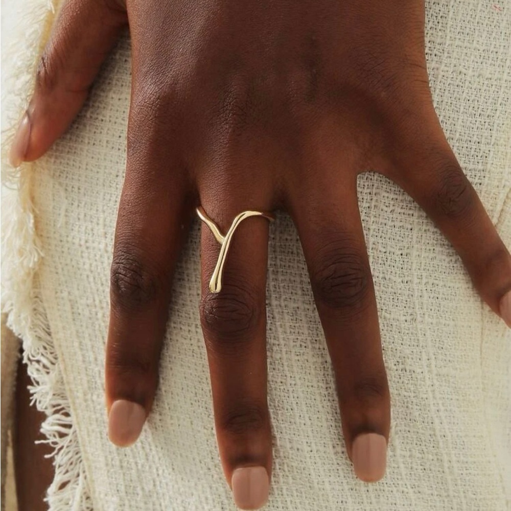 Gold Abstract Decor Ring
